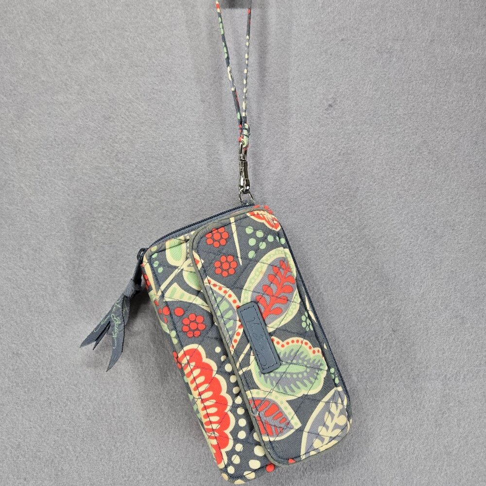 Vera Bradley Wristlet/Wallet, Multicolor, 3 compartment, 3 strap lengths, zipper